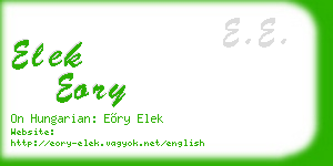 elek eory business card